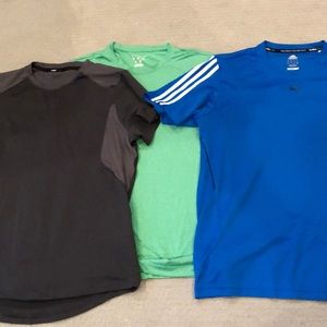 Size large men’s: lululemon, adidas, champion
